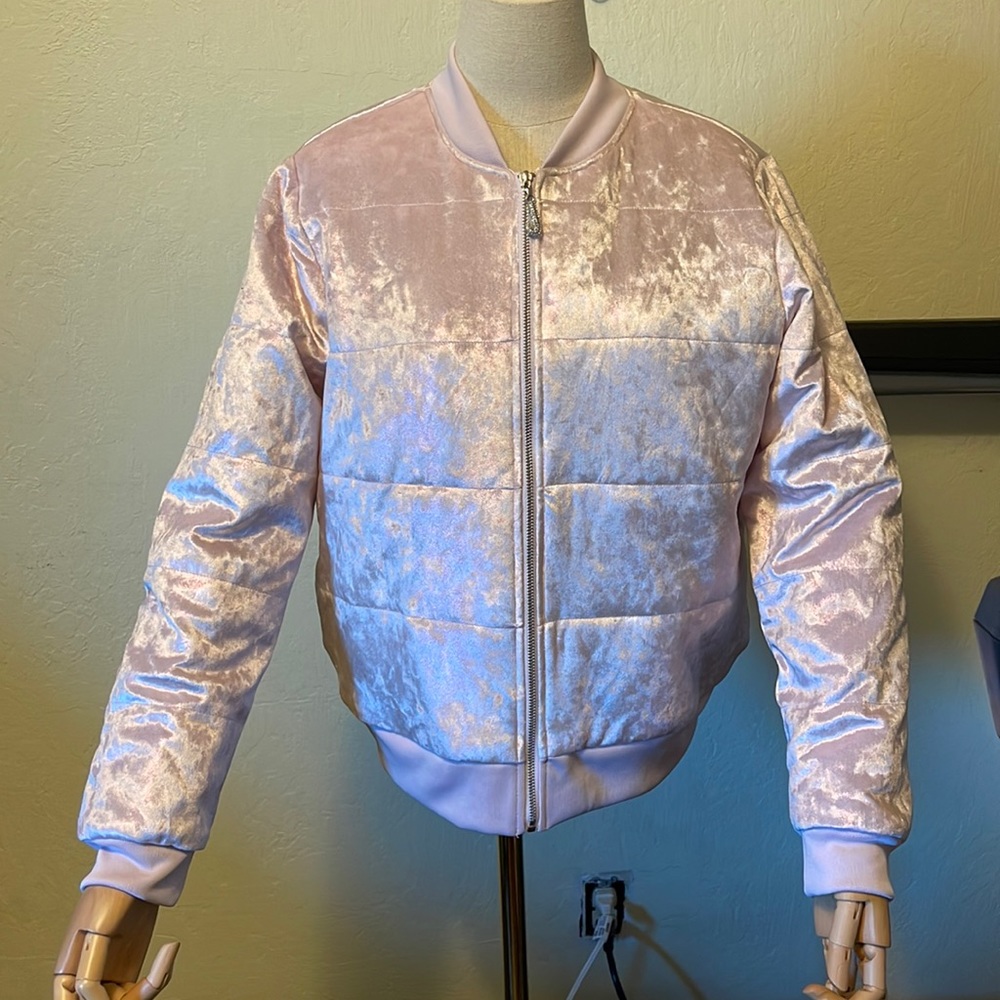 Juicy Couture Foiled Velvet Puffer Jacket ~ Size L